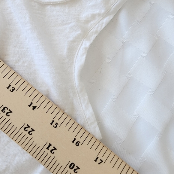 Talbots White Sleeveless Front Rausch Top Size S - Picture 4 of 5